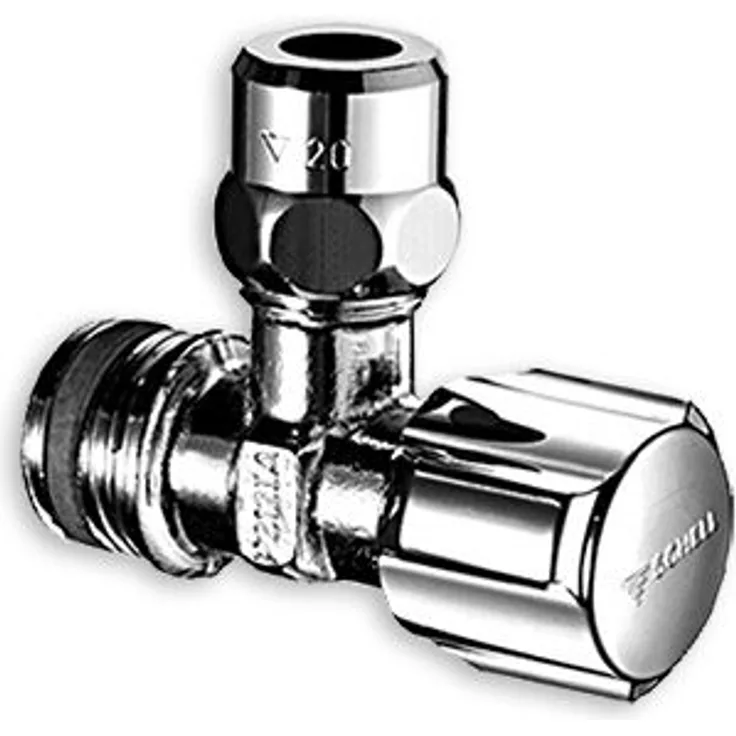 Eckregulierventil verchromt 3/8 Zoll selbstdichtend / Eckventil COMFORT / Anschlussarmatur / Armatur Ventil