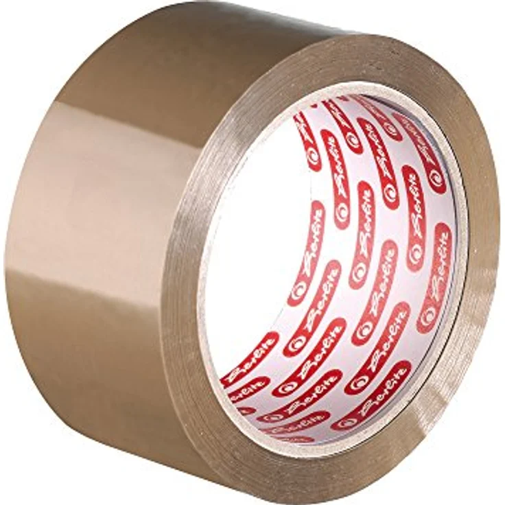 Herlitz 8842619 Packband 66 x 50 mm, großer Rollenkern, braun – Bild 1