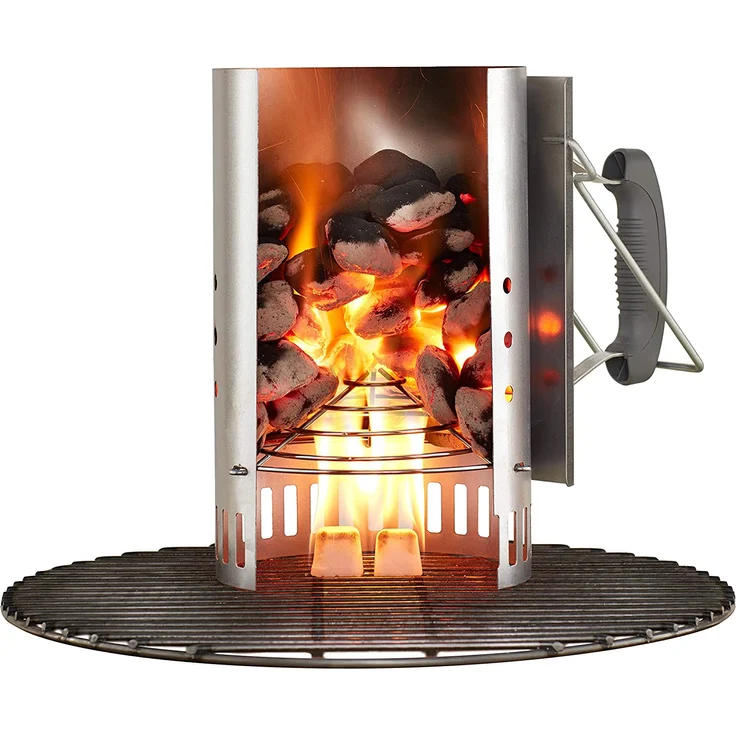 Weber 7416 Anzündkamin Rapidfire, Grillen mit Kohle, Anzünden – Bild 5