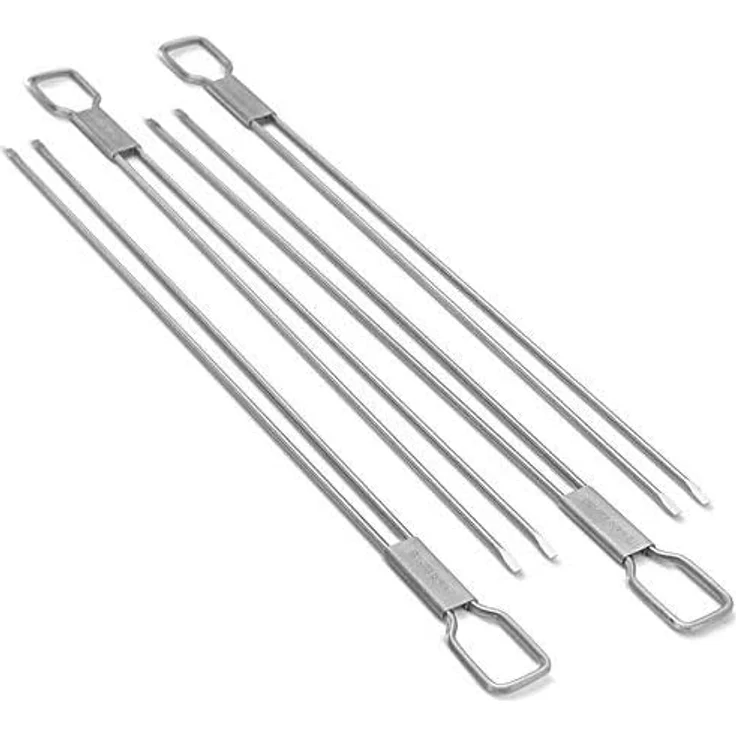 Broil King Doppel-Grillspieße, Edelstahl, 4 Stück, 30,5 cm, 64049 – Bild 2