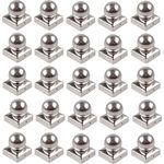 25x Pfostenkappe Edelstahl 71 mm Kugel Abdeckkappe für Pfosten 7 x 7 cm