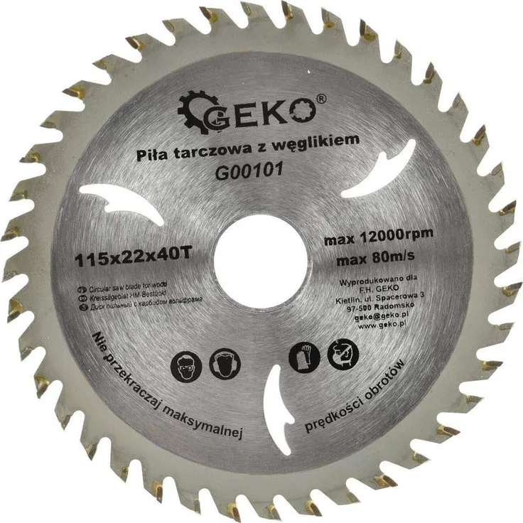 Geko G00144 TCT Kreissägeblatt für Holz 250 mm x 32 mm x 24 t (12 Stück)