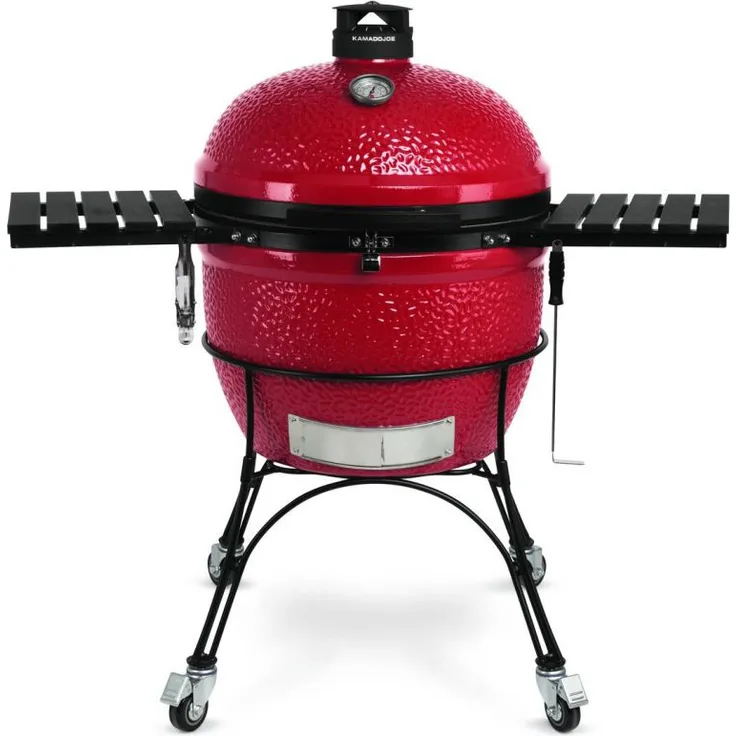 KamadoJoe Big Joe II Holzkohlen Holzkohlegrill, Rot, Ø 61 cm