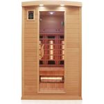 Dewello Infrarotkabine Infrarotsauna HYDER 115cm x 105cm inkl. Vollspektrumstrahler, Bodenstrahler