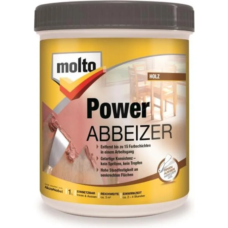Molto Power Abbeizer gelartig 1L Entfernen von alten Anstrichen