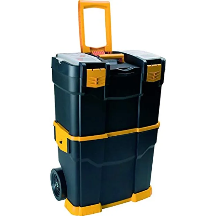 BERG Mobiler Werkzeugkoffer-Trolley Metall-Kunststoff, leer ?? Werkzeugwagen für Handwerkzeuge und Maschinen