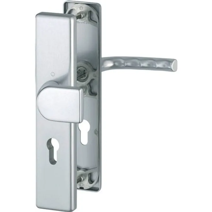 HOPPE Schutzgarnitur Birmingham 78G/2221A/2440/1117 Alu. F1 72mm 37-42mm