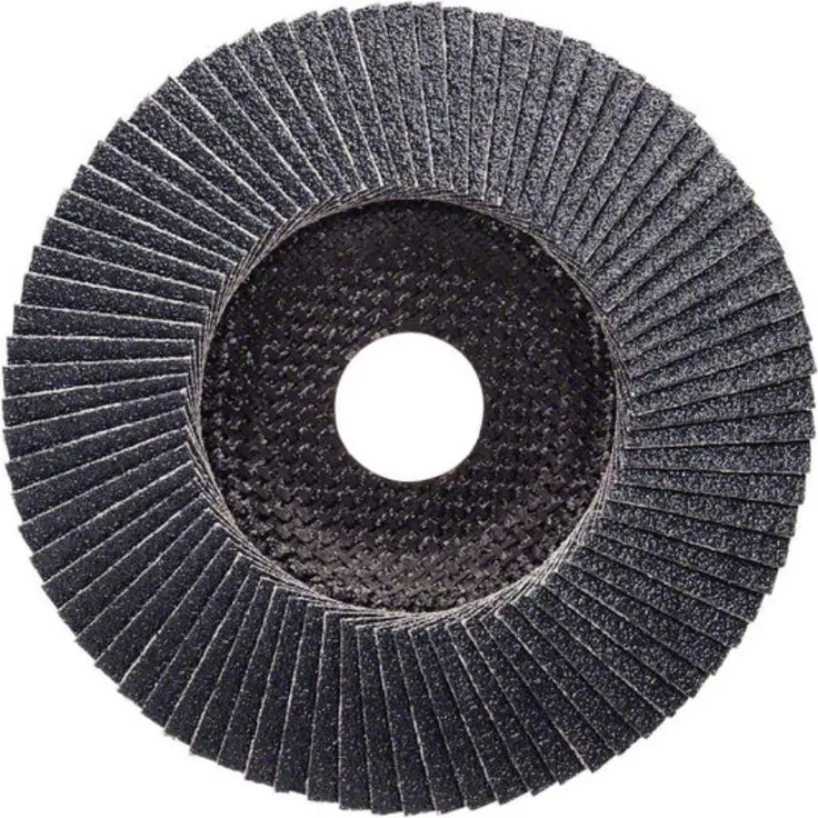 Bosch Professional Fächerschleifscheibe (für Winkelschleifer verschiedene Materialien, gerade Ausführung, Ø 125 mm, Körnung 40)