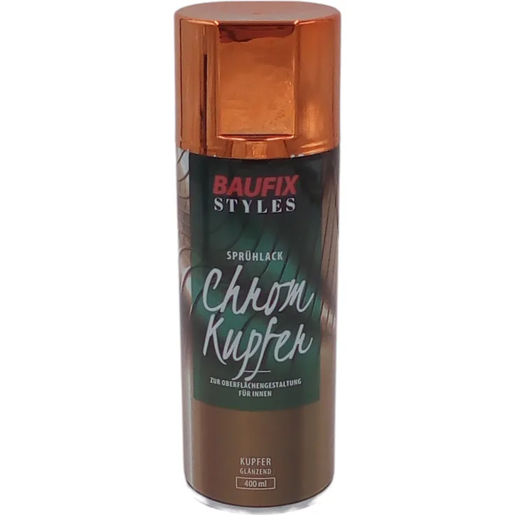 Baufix - Baufix Chrom Effektlack Lackspray 400ml Farbspray Sprühdose Lack Spraydose neu kupfer - kupfer