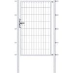Metallzaun Einzeltor für Doppelstabmatte verzinkt zum Einbeton. 140 cm x 150 cm