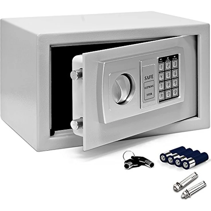 Deuba Elektrischer Möbeltresor 31x20x20cm - 3,2mm Tür inkl. Batterien – Bild 1