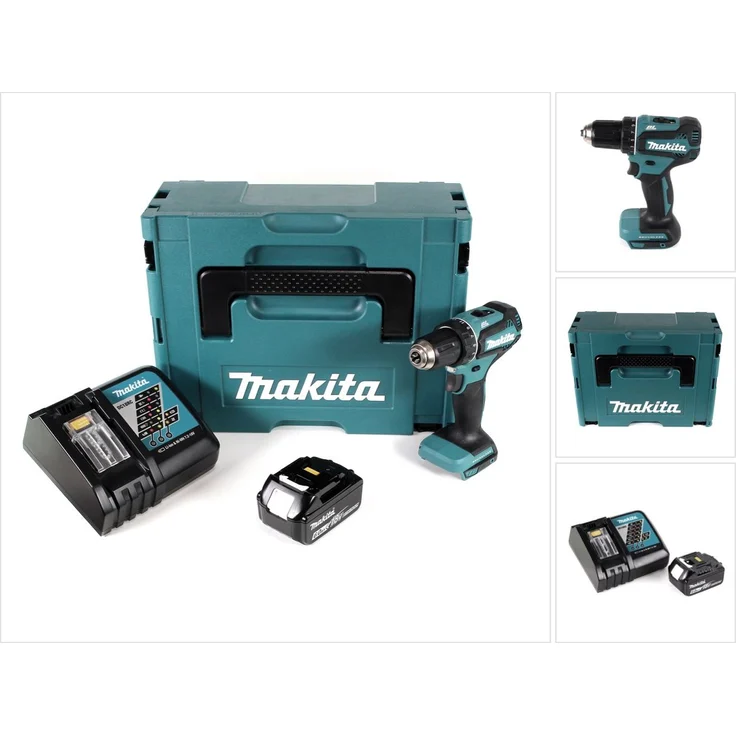 Makita DDF485RG1J Akku Bohrschrauber 18V 50Nm im Makpac + 1x 6,0 Ah Akku + Ladegerät