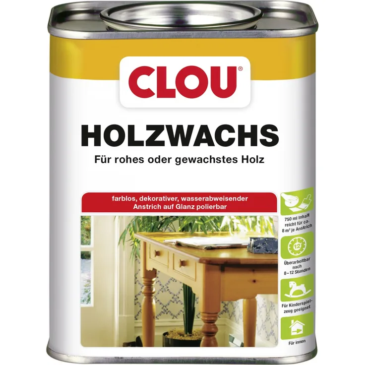 Clou Holzwachs W1 750 ml, farblos