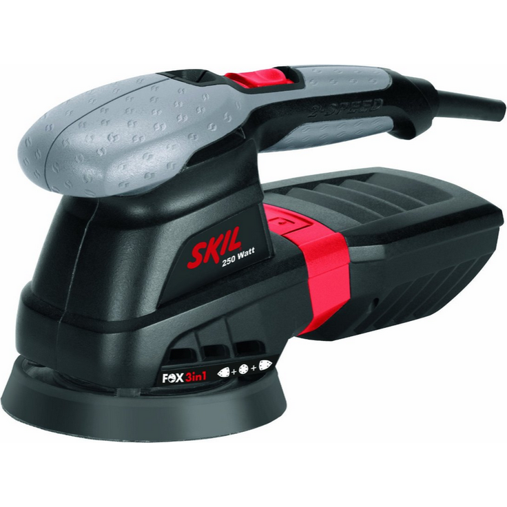 Skil 3-in-1 Multischleifer FOX 7220 AC (250W, 3-in-1 Gerät: Schwingschleifer, Exzenterschleifer, Deltaschleifer mit 10 tlg. Schleifpapierset und Tasche) – Bild 2
