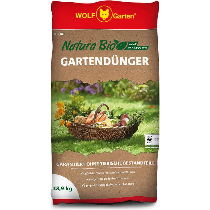 WOLF-Gartendünger - rt ohne tierische Bestandteile 160 m² - 10,8 kg