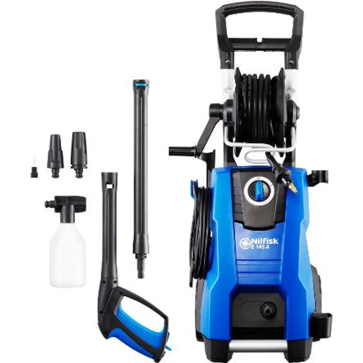 Nilfisk E 145 bar 145.4-9 X-TRA EU Hochdruckreiniger für Haushalt, Außenbereich, Autowäsche und Gartenarbeiten 2100-W-Induktionsmotor, 230 V blau – Bild 1