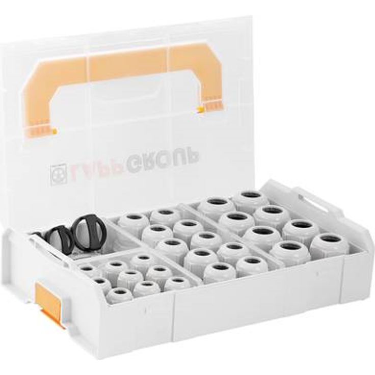 SKINTOP L-BOXX MINI CLICK Kabelverschraubung Sortiment Polyamid Silber-Grau RAL (53110041)