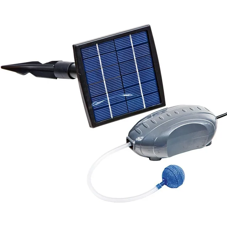 HEISSNER Luftpumpe und Solarpanel Set 120 l/h