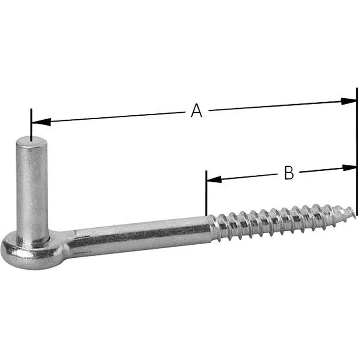 Pollmann Einschraub Haken D13 x140mm hell verz.