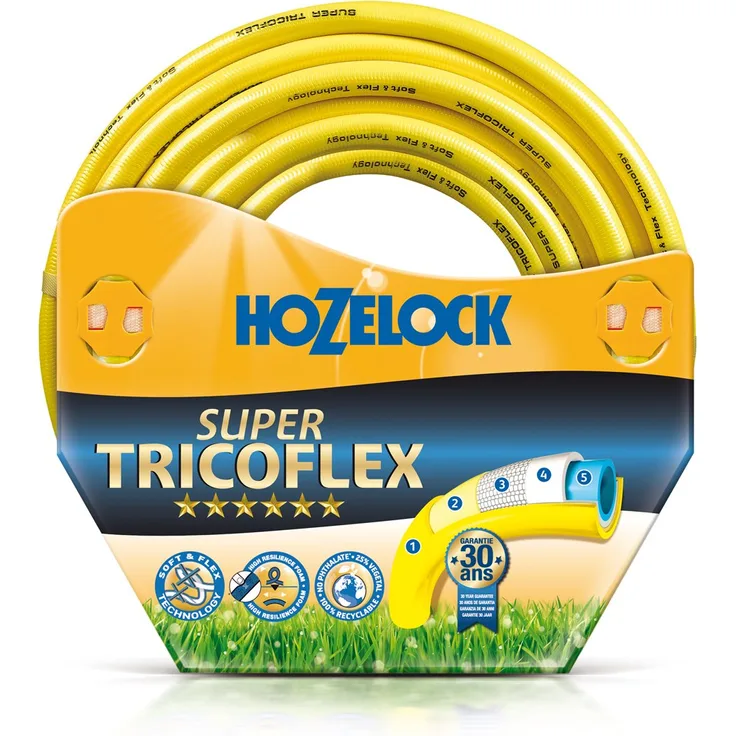 Hozelock Garten Schlauch Super Tricoflex Ultimate, Mehrfarbig, Ø 19 mm -100 Meter