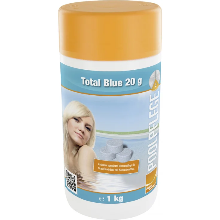 Steinbach Poolpflege Total blue 20g langsamlöslich 1 kg Chlorprodukt 0752301TD08 – Bild 1