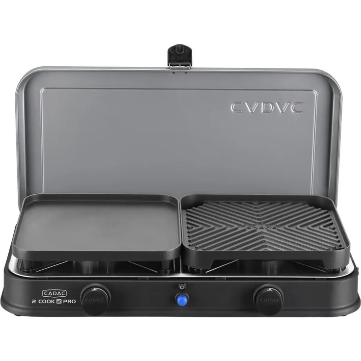 CADAC Pro Deluxe Tischgrill Gasgrill klein, 1 Brenner, für 4-5 Personen, Piezozündung, Grillfläche 50 x 25 cm