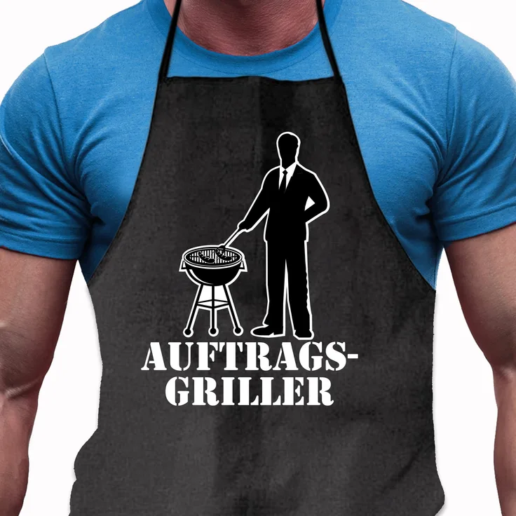 Grillschürze Auftragsgriller - Lustiges Geschenk für Männer