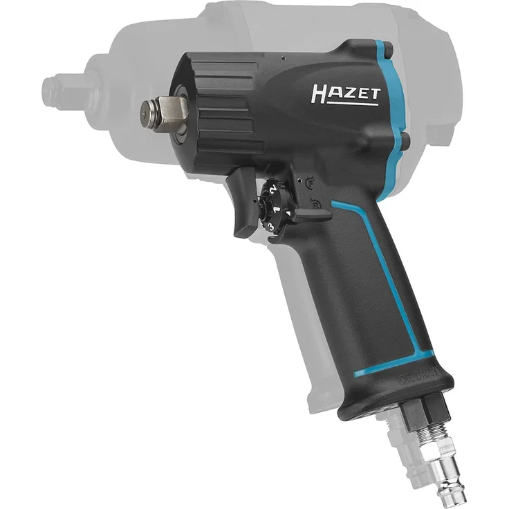 HAZET Druckluft-Schlagschrauber (extra kurz 92 mm) max. Lösemoment 1.100Nm, Vierkant 12,5 mm (0,5 Zoll), empfohlenes Drehmoment 610 Nm, Jumbo Hammer-Schlagwerk 9012M – Bild 7