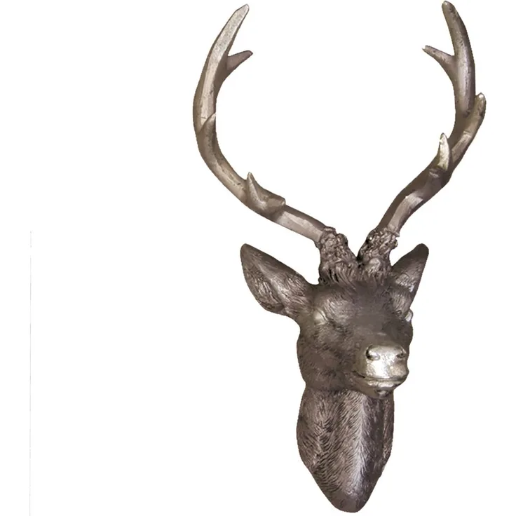 Deko Hirschgeweih in Bronze 20 x 12 x 30 cm