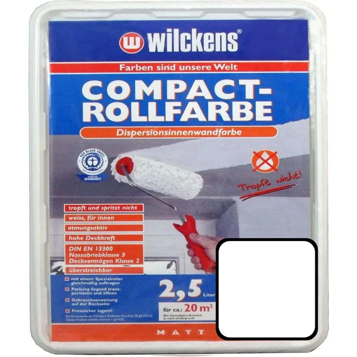 Wilckens Compact Rollfarbe 2,5 l, weiß, matt