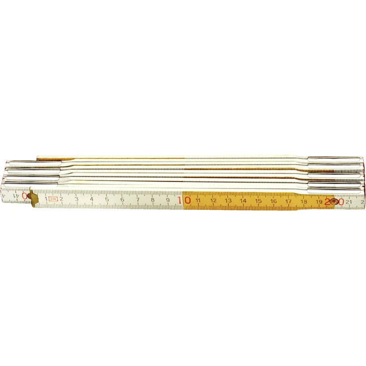 Connex Gliedermaßstab Holz - 2 Meter Länge - Metrische Skala - Elastisch & Stabil - Markante Doppelskalierung - Für Haus, Hobby & Werkstatt - Zollstock - Meterstab - Messwerkzeug - COX700302 – Bild 1