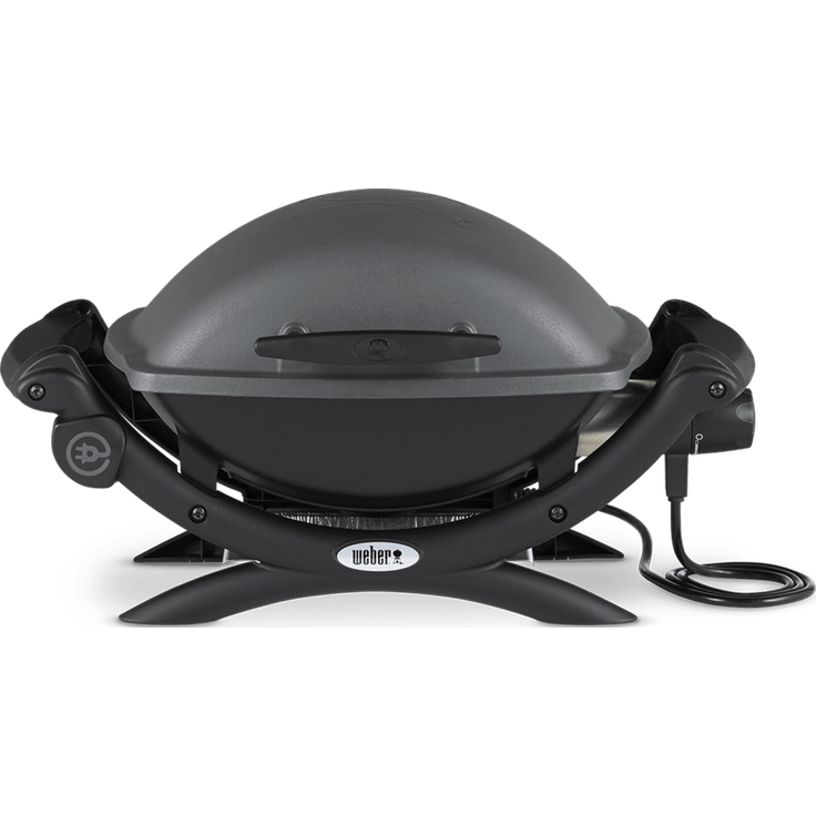 Weber Q 1400 Dark Grey Elektrogrill 2200 Watt, 4-5 Personen, Grillfläche 43 x 32 cm