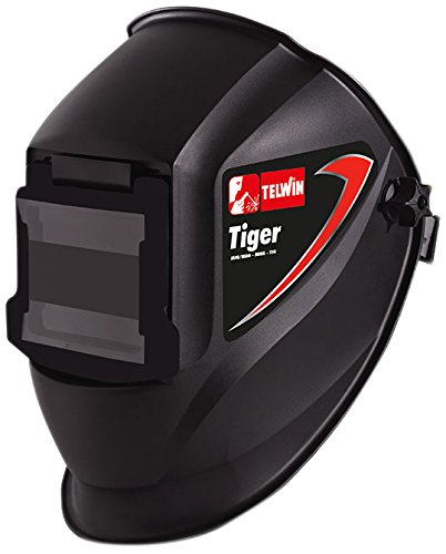 Telwin S.p.A. 802818 Tiger Schweisshelm für Mma-Mig-Mag-Wig Schweissen, Schwarz