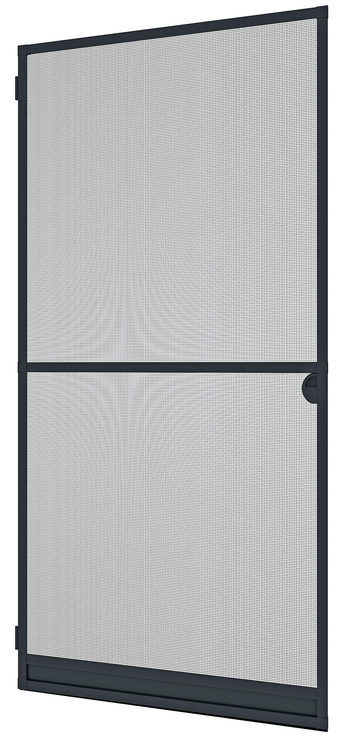Windhager Insektenschutz Spannrahmen-Tür Expert, Fliegengitter Alurahmen für Türen, individuell kürzbar, 100 x 210 cm, anthrazit, 03903