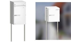 BURG-WÄCHTER, Ständer für Paketboxen Parcellock, Universal 150 eBoxx NI, Edelstahl, Pfosten