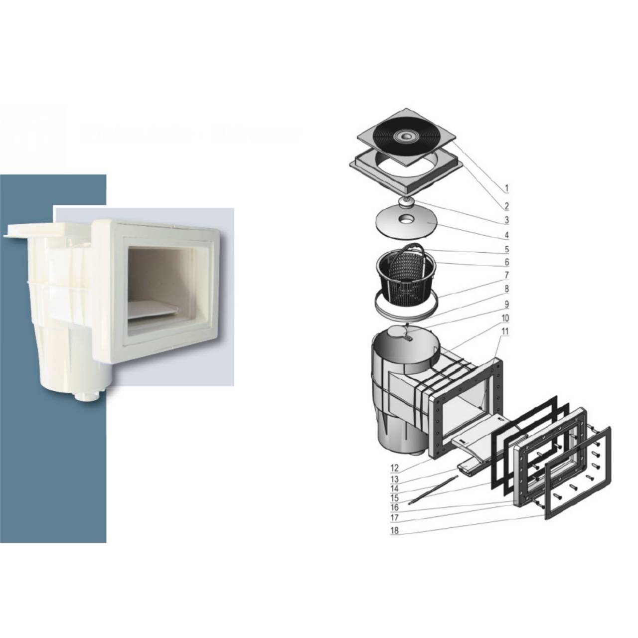 Meranus Skimmerklappe 195 x 132 mm (610421202)