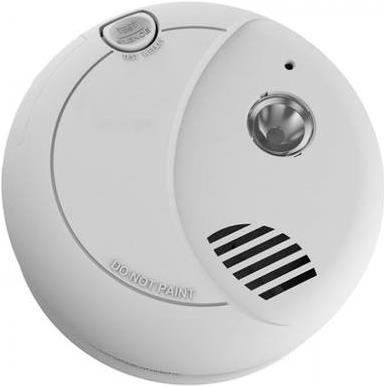 AngelEye SA720-AE-DER Batteriebetriebener Rauchmelder mit Fluchtlicht zur Anwendung in privaten Wohnbereichen, weiß