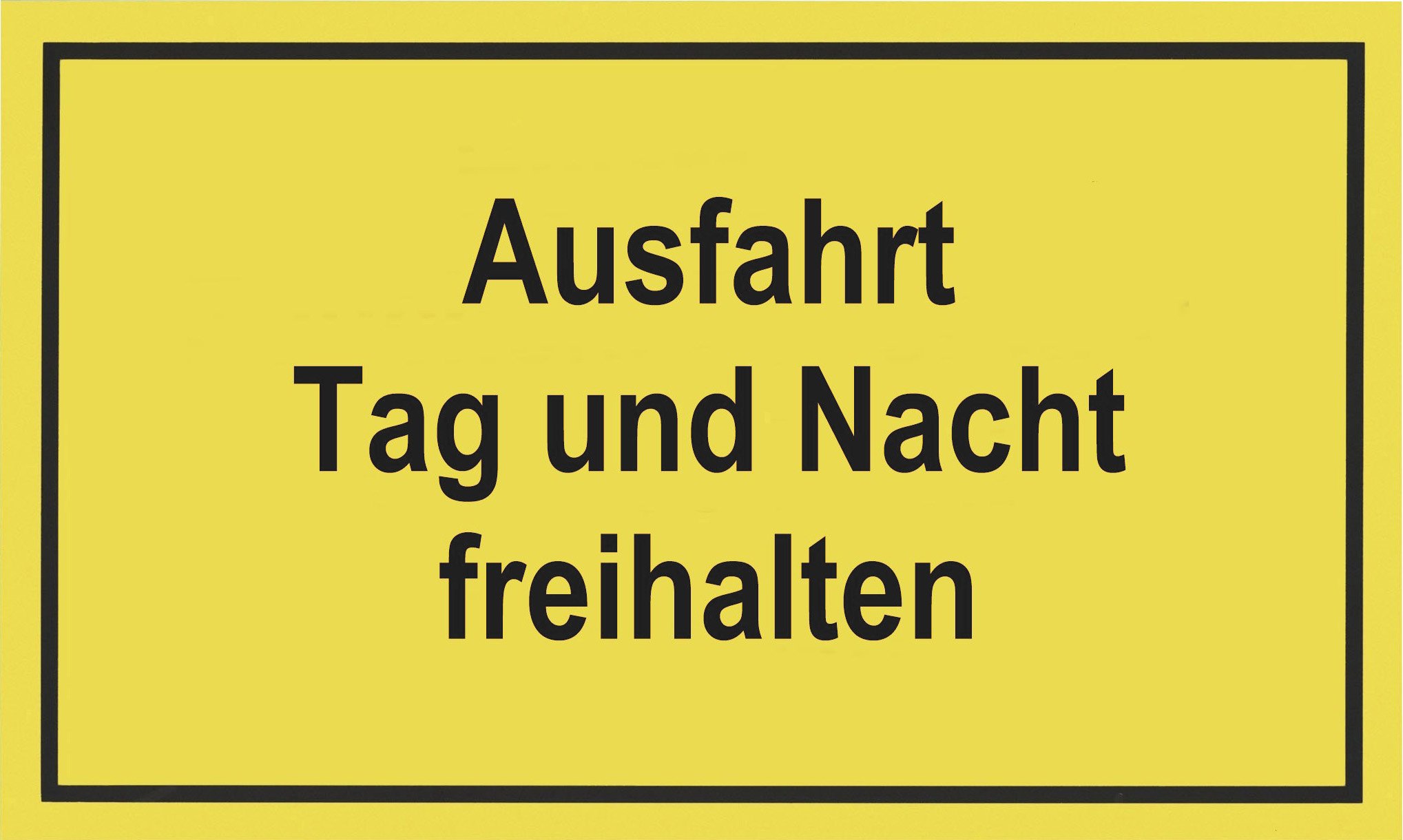 Meister Hinweisschild ''Ausfahrt Tag und Nacht freihalten'' 400 x 250 mm Beschilderung Infoschild Verbotsschild Halteverbot Parkverbot Grundstückskennzeichnung Gewerbekennzeichnung 500460