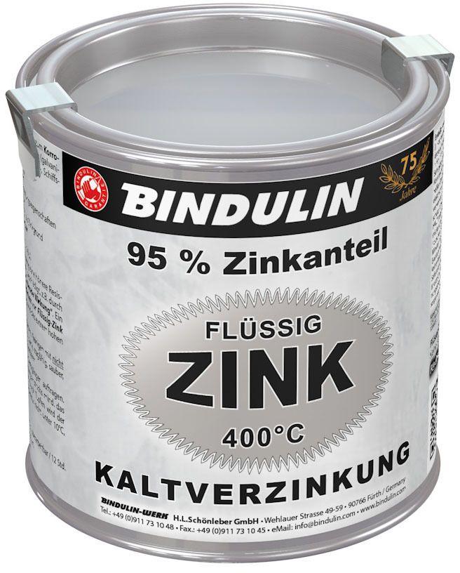 Bindulin-Werk - Flüssig-Zink Metalldose Farbe silber 750ml - silber