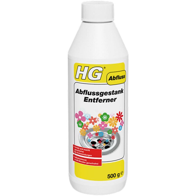 HG Abflussgestank Entferner Granulat, reinigt und macht geruchsfrei, 500 g