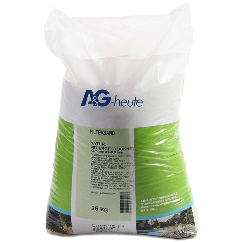 Min2C 25kg Filtersand Körnung 0.4-0.8mm Poolfilter Teichfilter Quarzsand für Sandfilteranlagen Feuergetrocknet - A&g-heute
