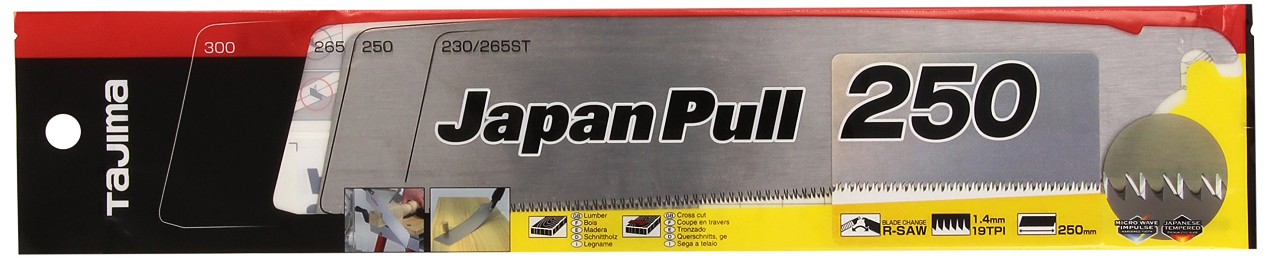 Tajima Ersatzsägeblatt für Japan Pull Zugsägen, 250mm feine Verzahnung, TAJ-60013
