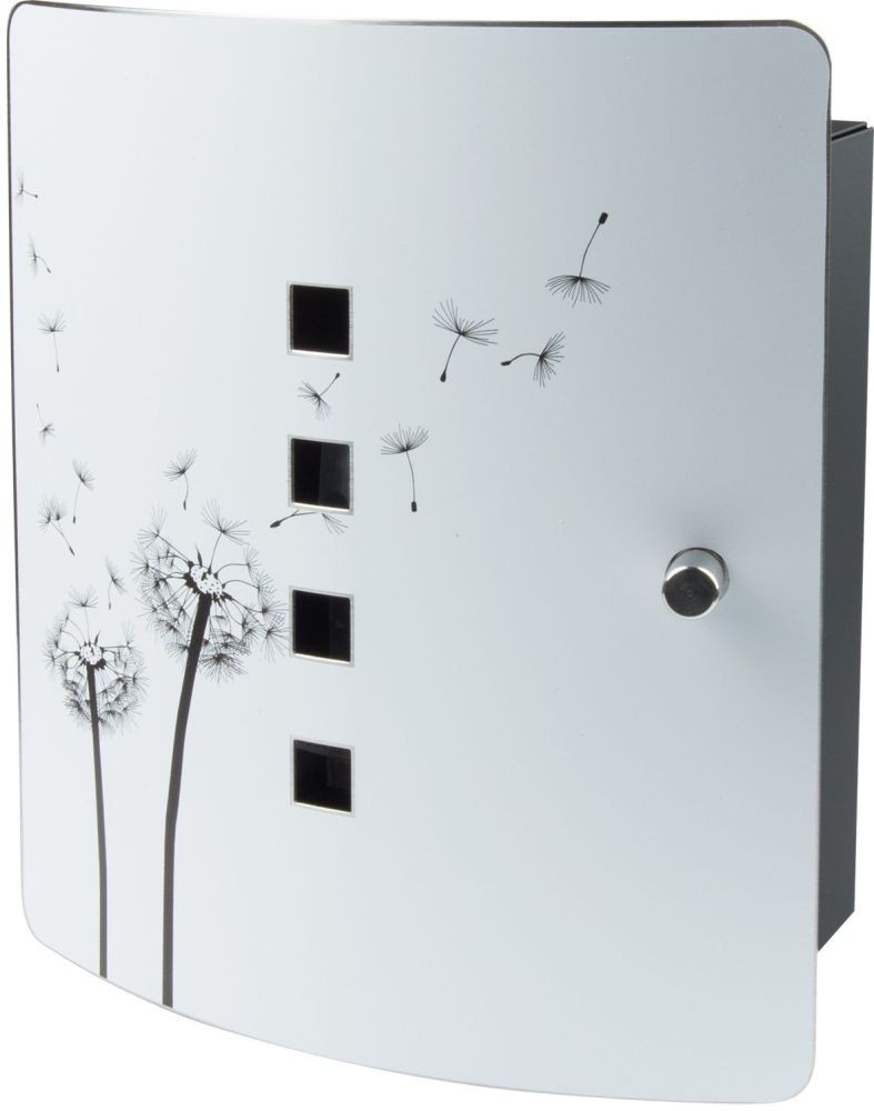 BURG-WÄCHTER 38950 6204-10 Ni Pusteblume Motivschlüsselbox, Schwarz-Edelstahl