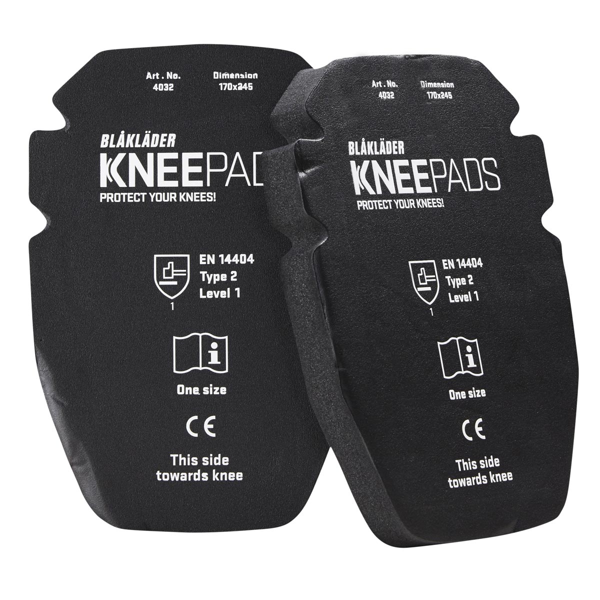 Blaklader 403212079900onesize Kniepolster Gel, 25 mm, Schwarz, Taille Unique