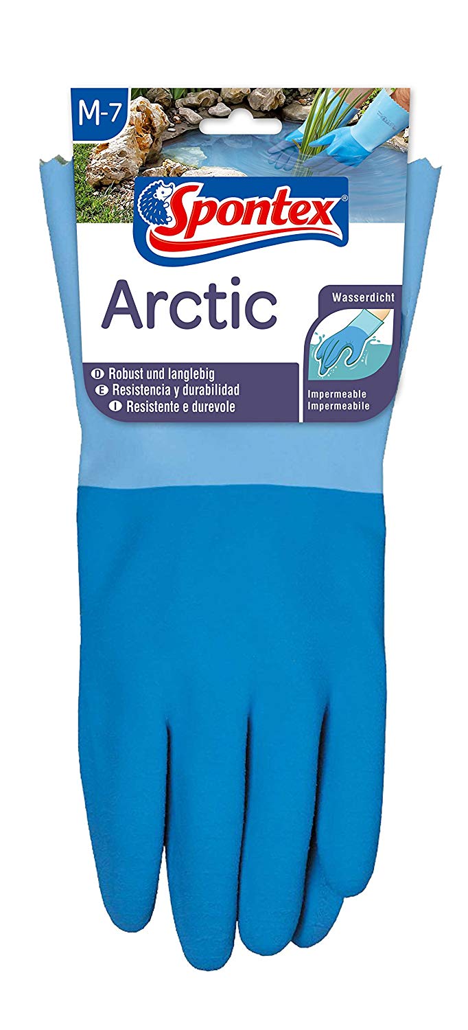 Spontex Arctic Arbeitshandschuhe, für grobe Arbeiten bei Nässe und Kälte, wasserdicht und langlebig, aus Naturlatex, Größe M, 1 Paar - Preisvergleich
