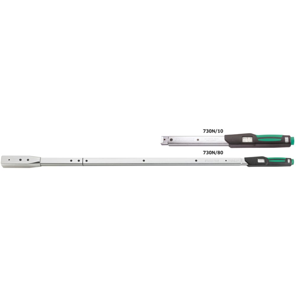 Stahlwille mechanischer Drehmomentschlüssel, Grundgerät mit Aufnahme für Einsteckwerkzeuge Größe 10, 20-100 Nm, 730N-10