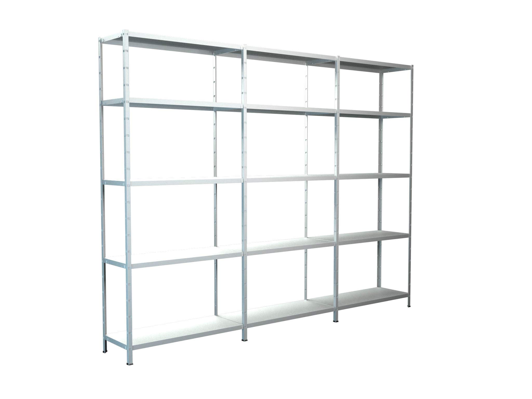 Schulte Regalwelt Lagerregal mit 15 PowerMAX-Fachböden in weiß, 200x260x35cm, Steckregal mit einfacher Montage ohne Verschrauben, Traglast je Boden bis zu 85 Kg (gesamt bis zu 1275 Kg)