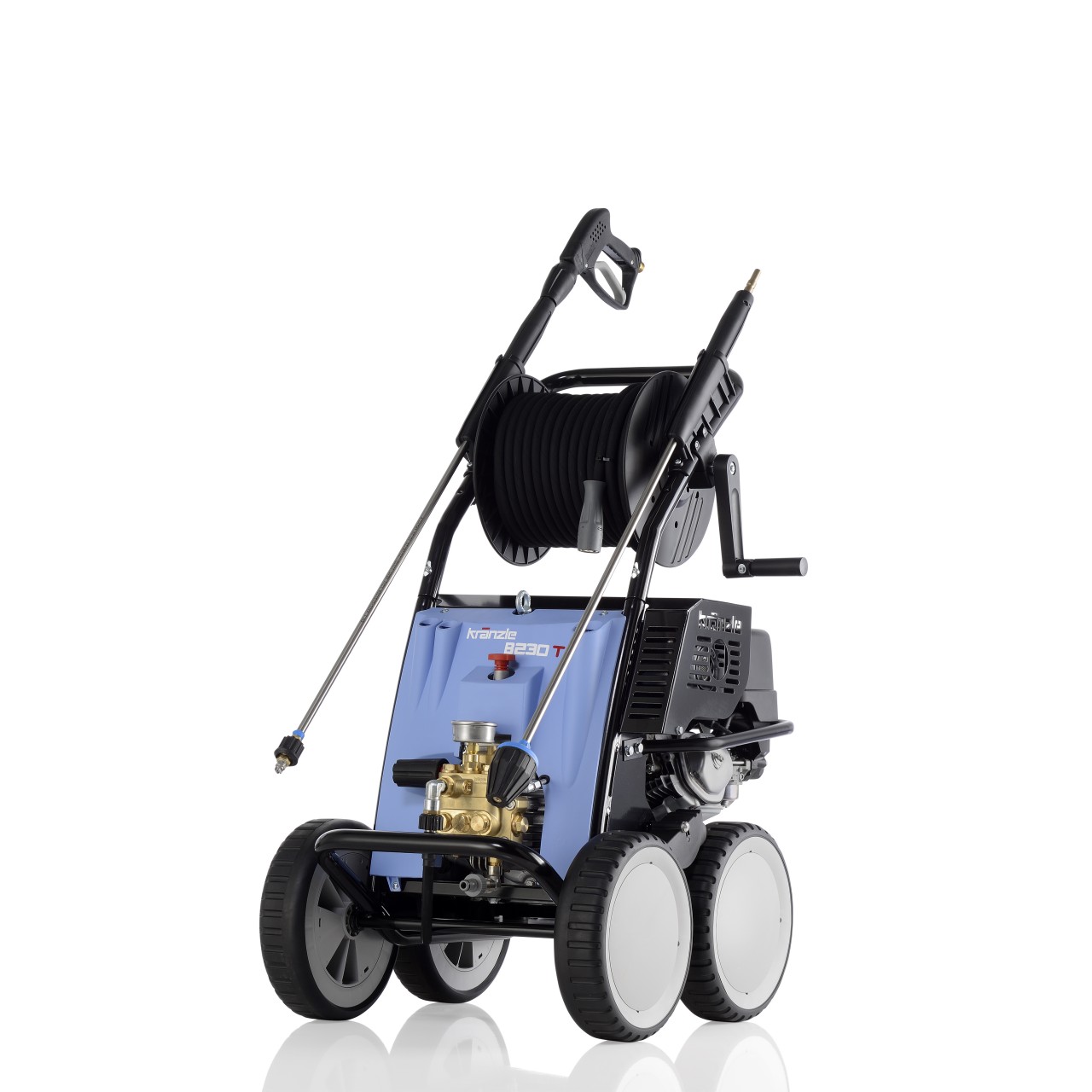Kränzle B 230 T-fahrbar, DZR, 200bar 20MPa-Steck Schnellwechsel-Stecksystem D12, TK, RD inklusive Schlauchtrommel Hochdruckreiniger