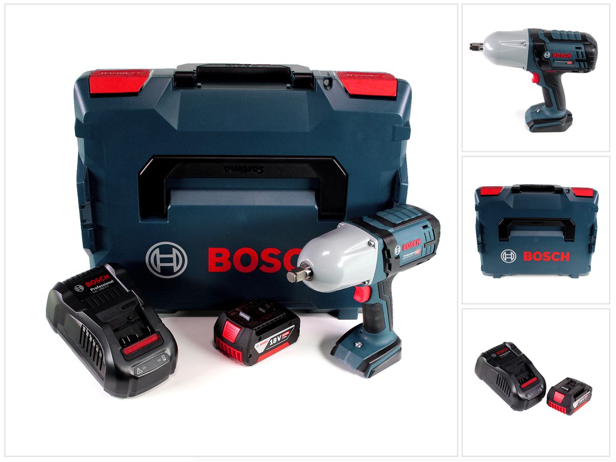Bosch Professional GDS 18V-LI HT Akku Drehschlagschrauber 18V 650 Nm ( 06019B1302 ) mit 5,0 Ah Akku und Lader in L-Boxx