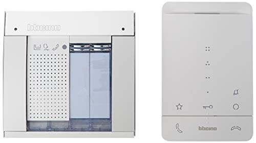 Legrand, Audio-Türsprechanlage Set, 2-Draht für das 1-Familienhaus mit SFERA Allmetal Audio-Türstation, Classe 100 A16E Audio-Innenstelle und Netzgerät, 364234